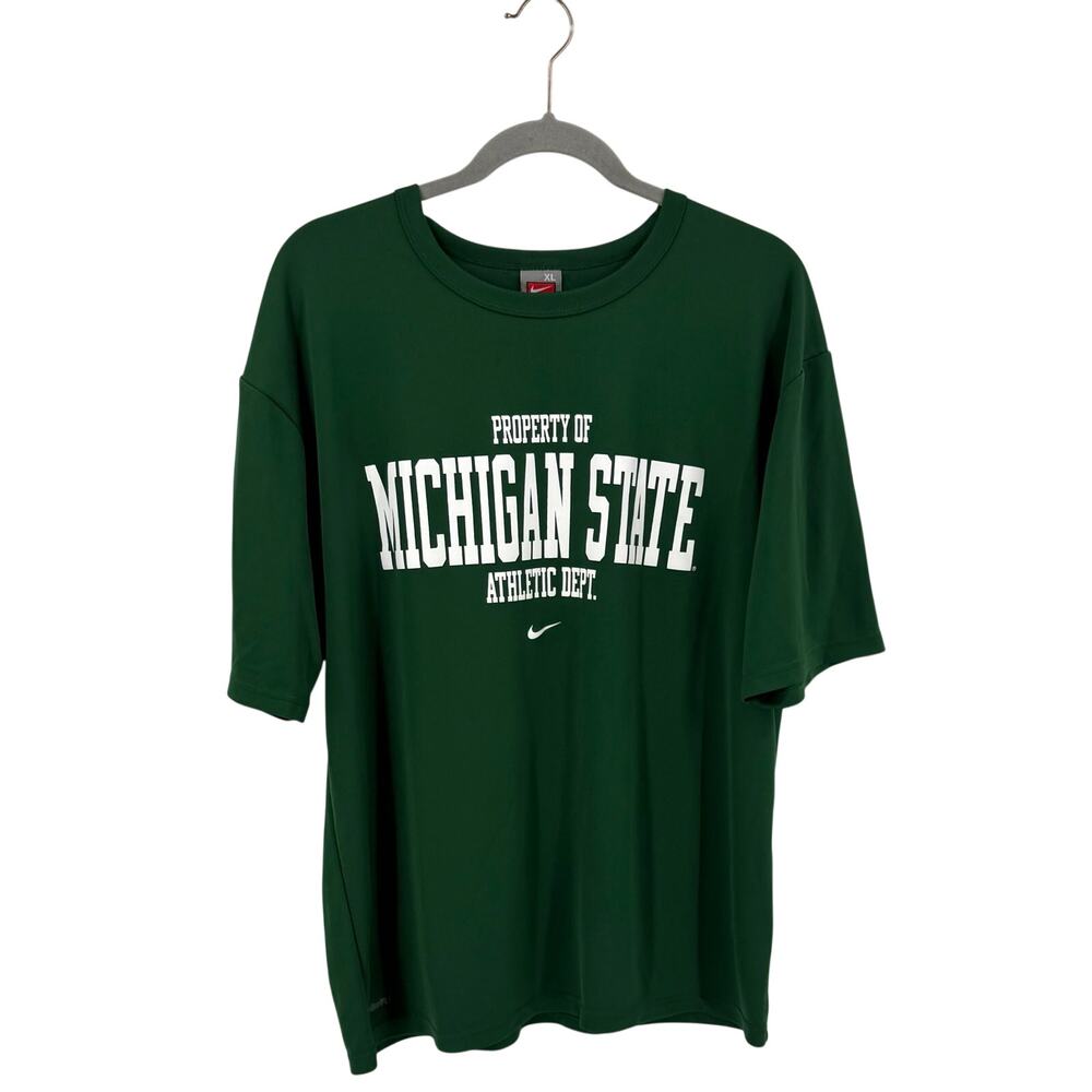 Nike Michigan State University Mens Athletic Shirt Size XL MSU Spartans Tee